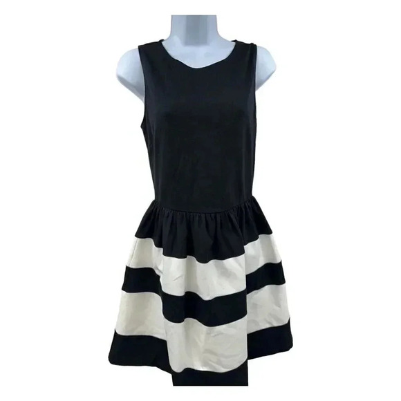 Bar III Dresses & Skirts - Bar III Women's Sleeveless Color Blocked Striped Dress Black/White Size L